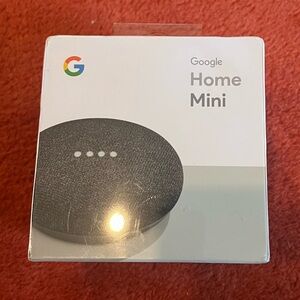 Google Home Mini Charcoal Smart Speaker - Voice Activated - NEW Sealed